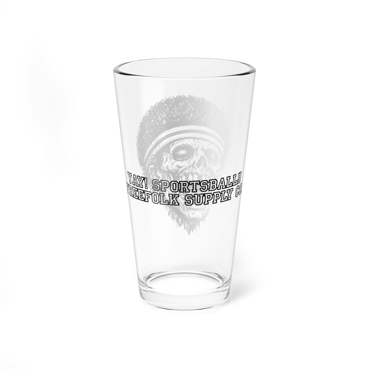 "Bouncy Sportsball" - 16oz Zombie Pint Glass