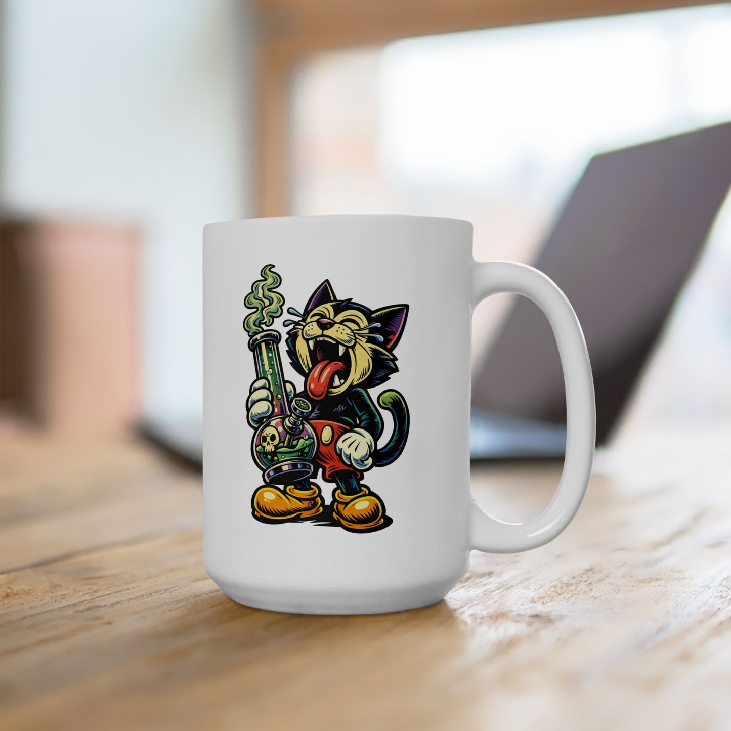 "Official Wake & Bake Cat" - 15oz Coffee Mug