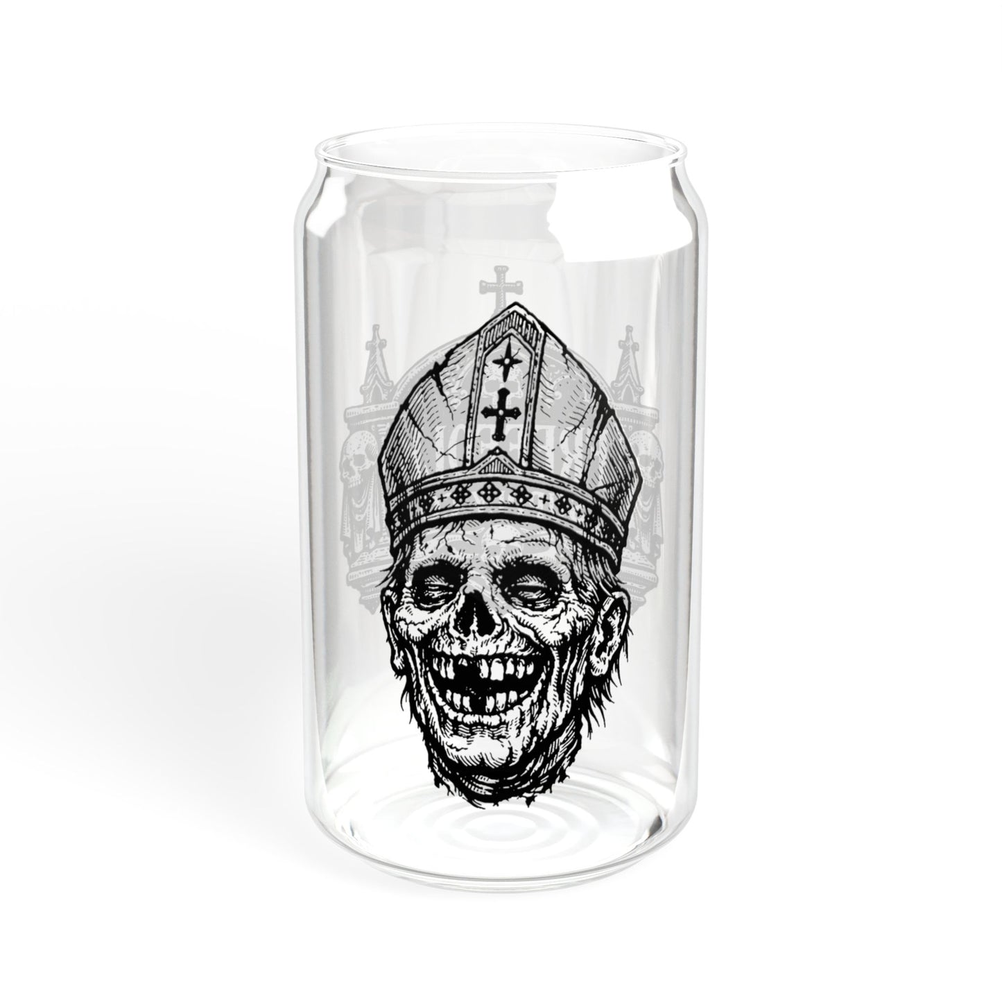 "His Holy Roman" - 16oz Zombie Can Glass