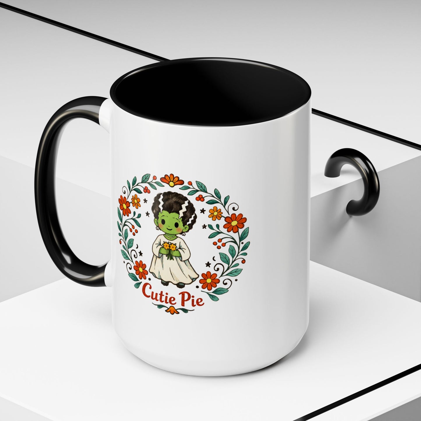 "Cutie Pie" 15oz Folksy Monster Bride Mug