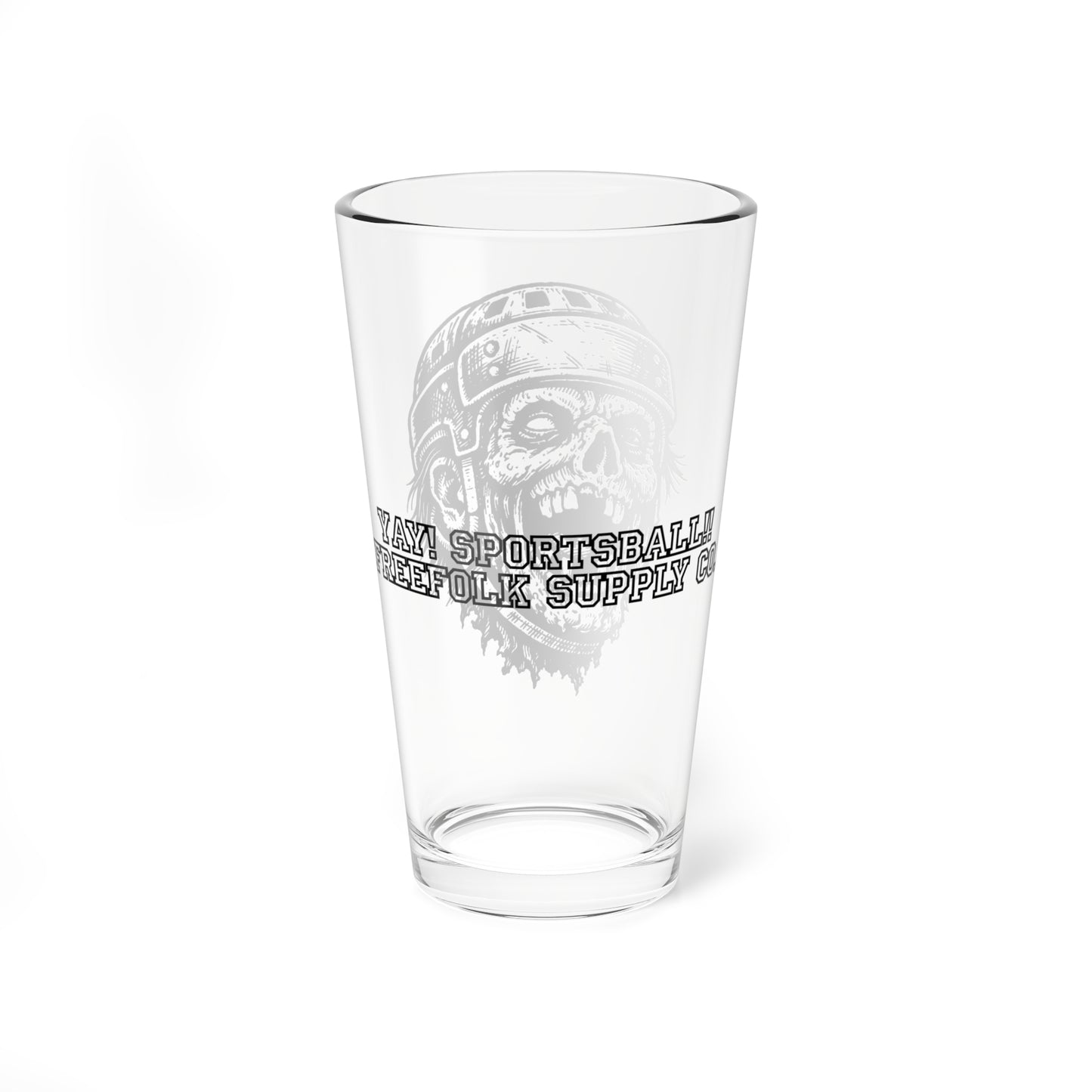 "Slippery Sportsball" - 16oz Zombie Pint Glass