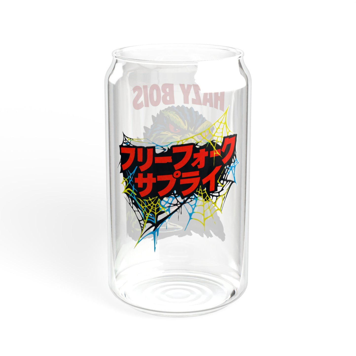 "Hazy Bois Gojira" - 16oz Retro Horror Can Glass