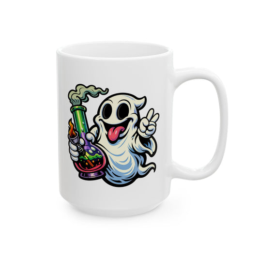 "Official Wake & Bake Ghost" - 15oz Coffee Mug