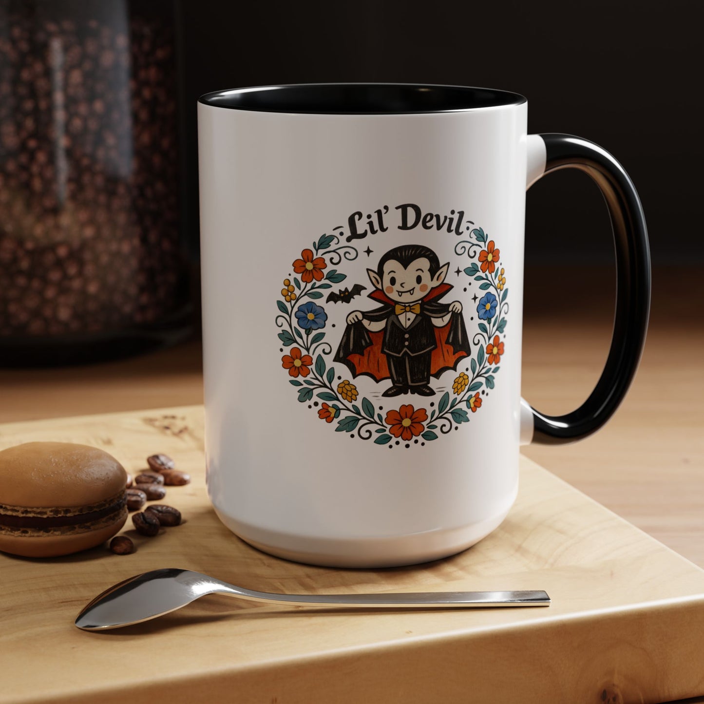 "Lil' Devil" 15oz Folksy Vampire Mug