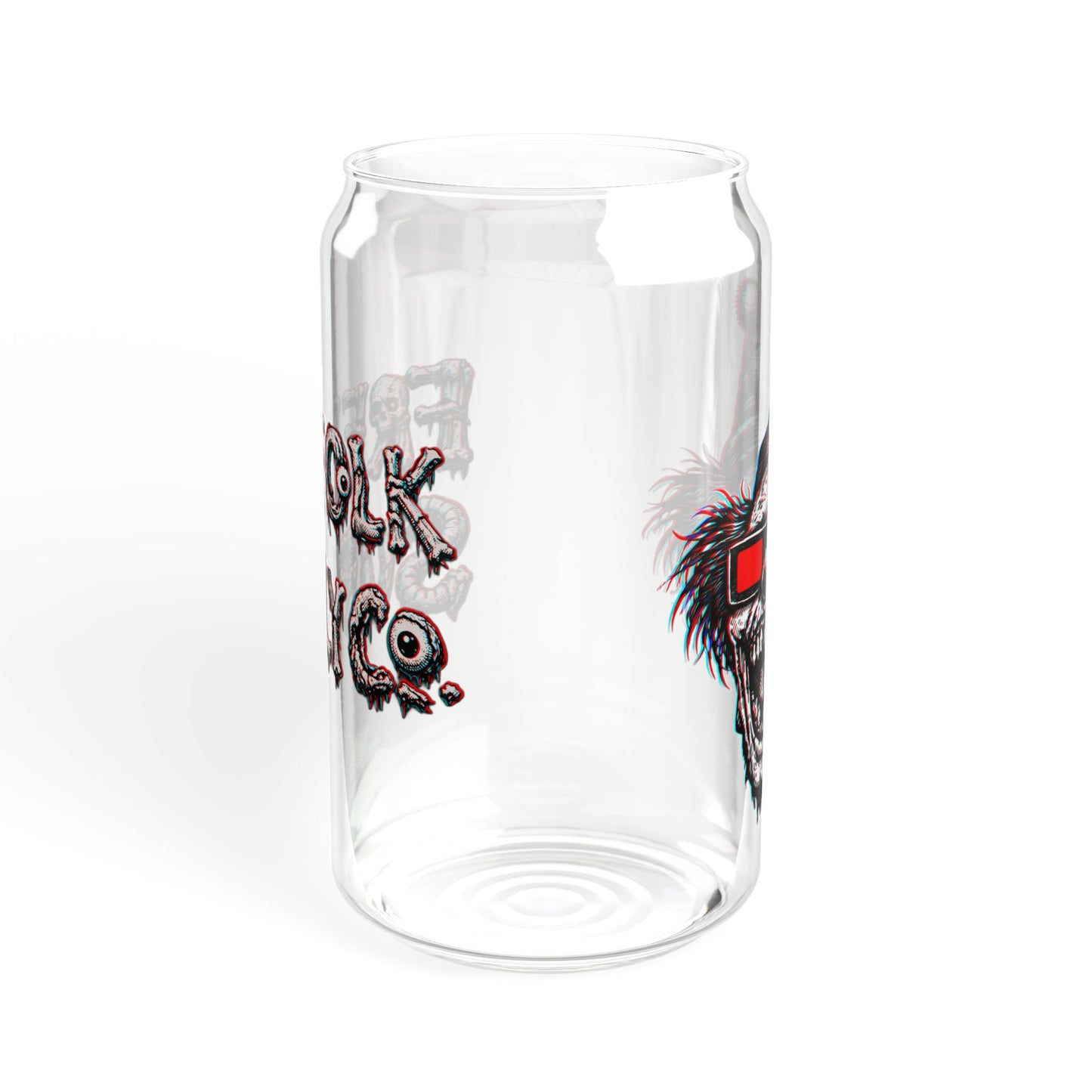 "Clowning Around" - 16oz 3D Zombie Can Glass