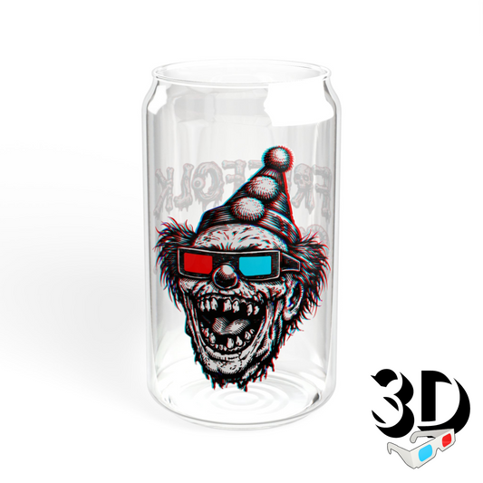"Clowning Around" - 16oz 3D Zombie Can Glass