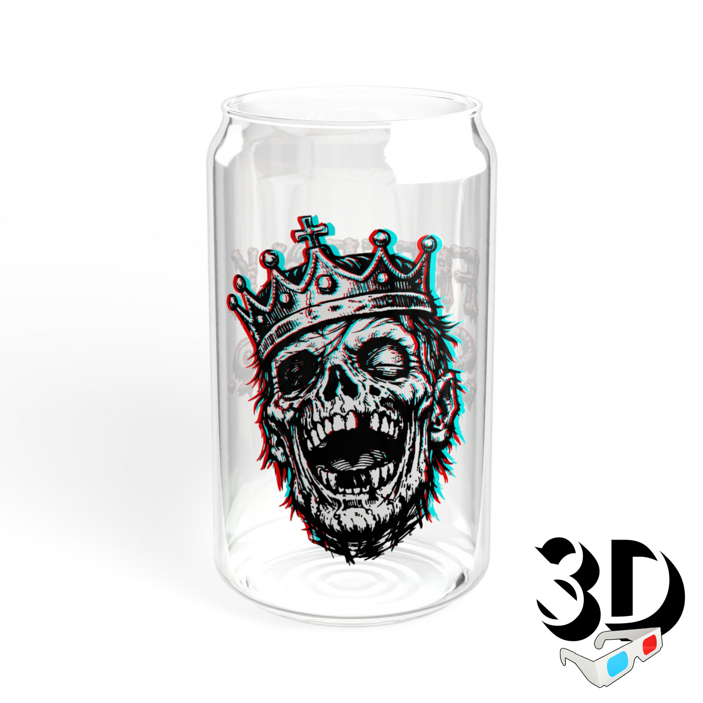 "Royalty" - 16oz 3D Zombie Can Glass